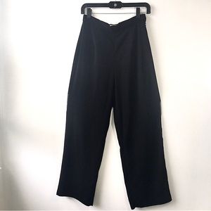 Talbots petites black lined high rise pants